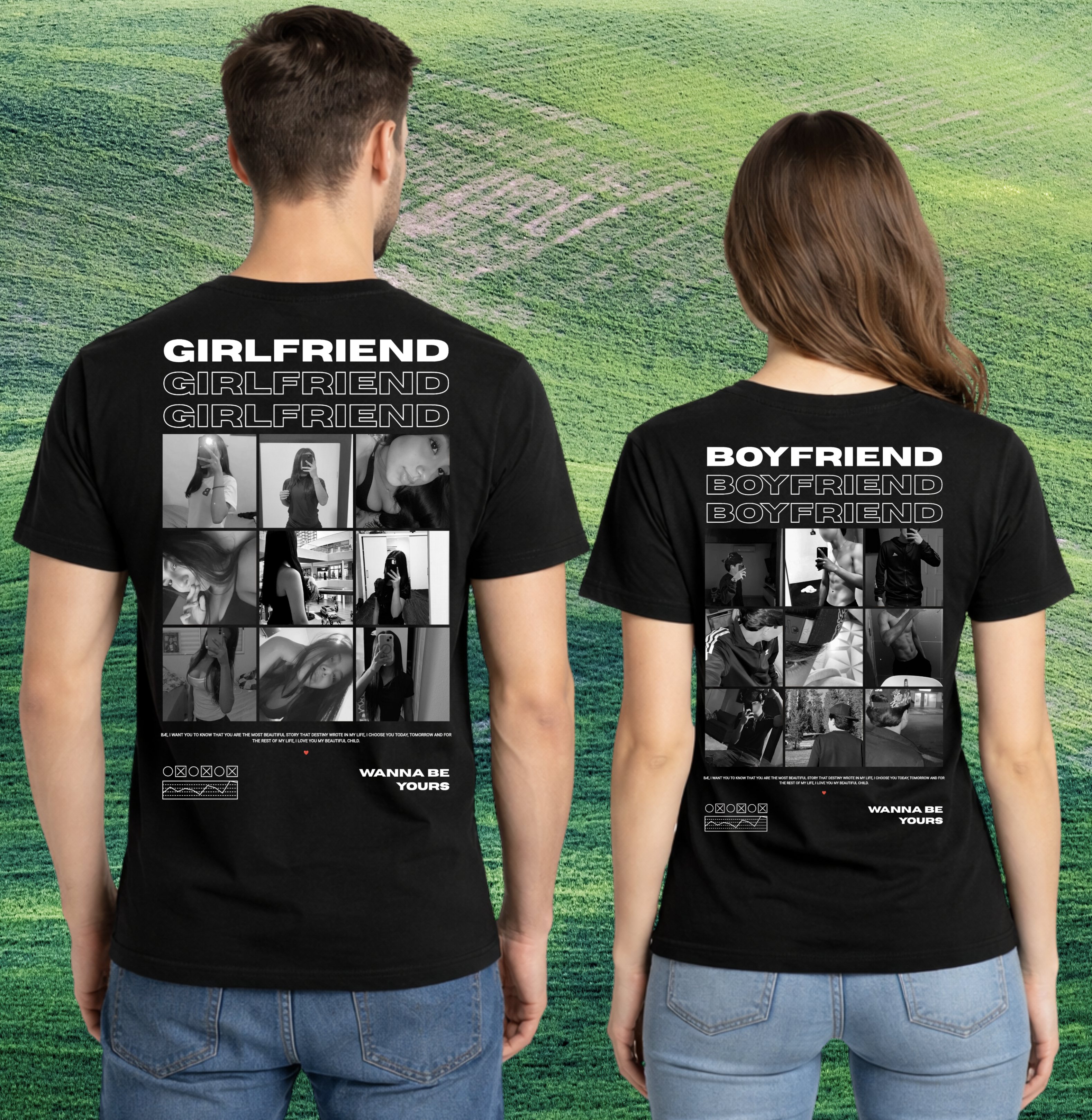 Camisa para compartir de novios