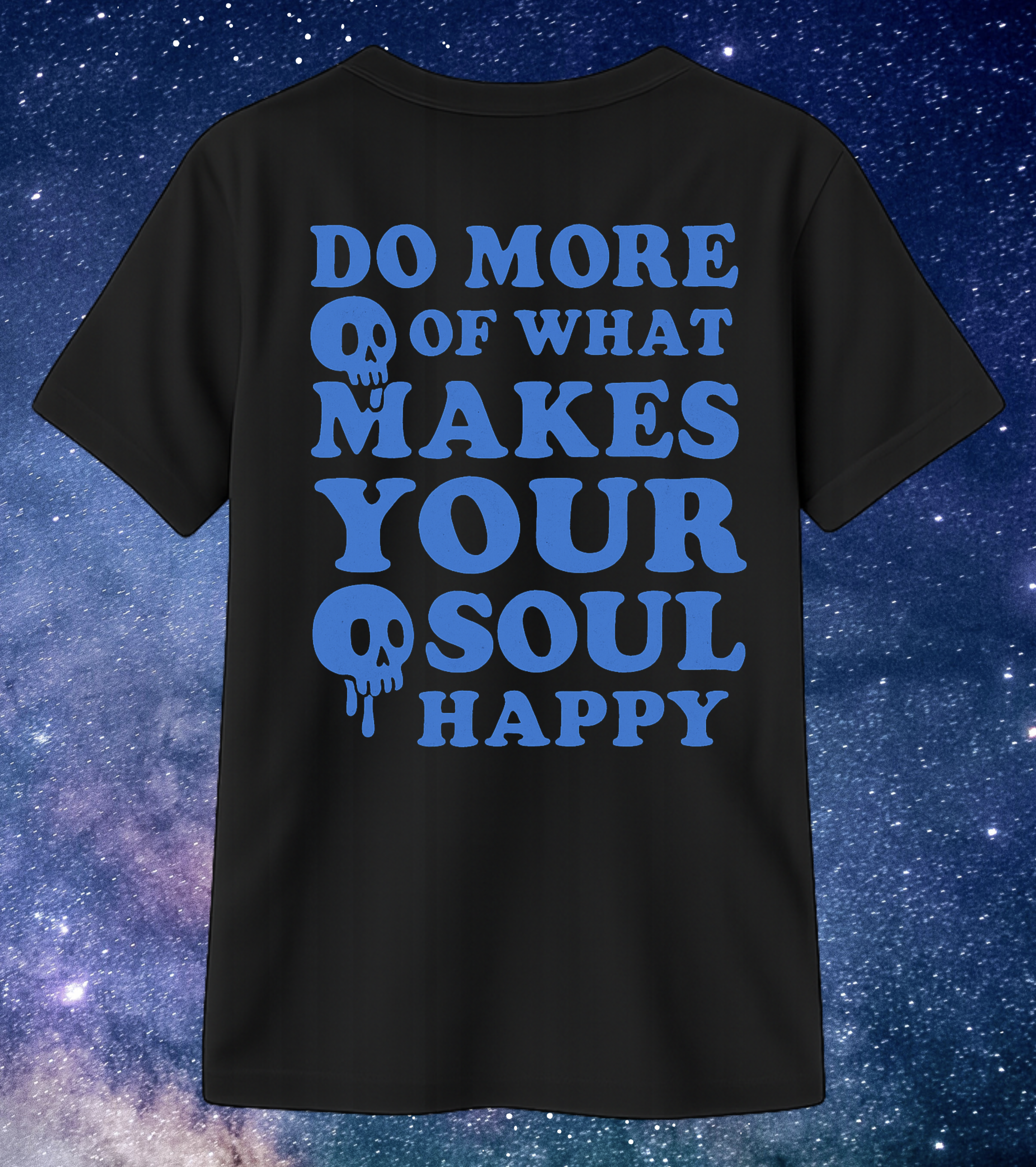 Camisa de calaveras azules